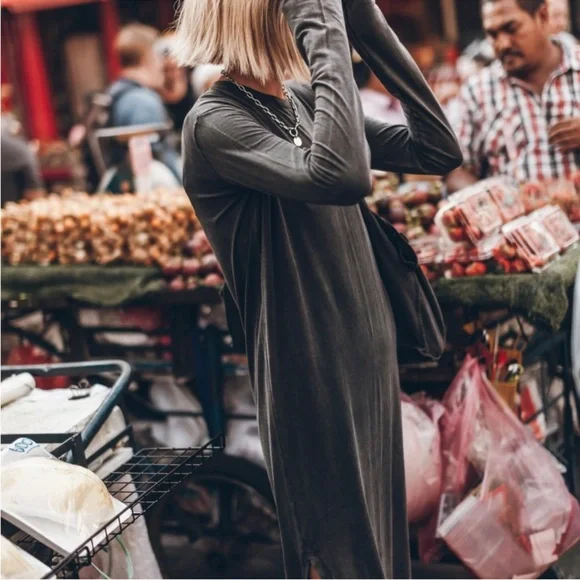 Mikuta Long Sleeve Tshirt Dress - Picture 2 of 14